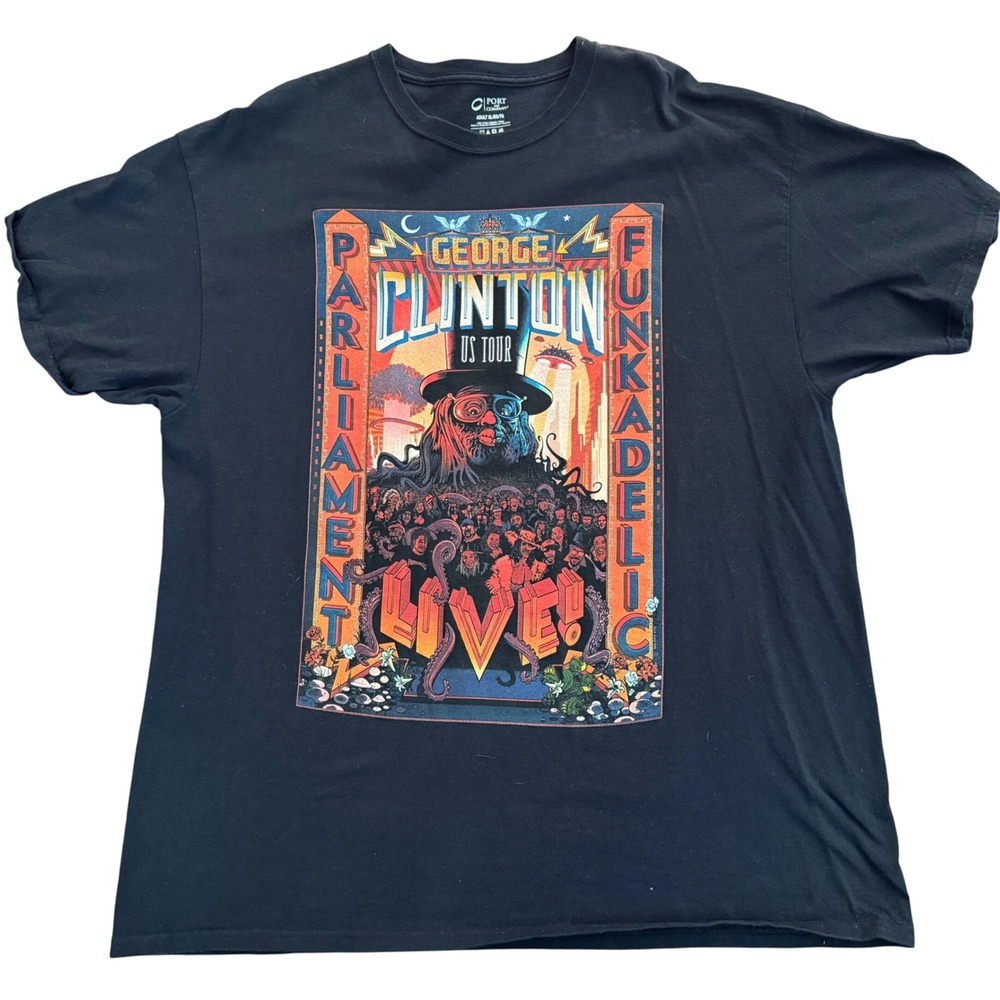 George‎ Clinton Parliament Funkadelic US Tour Black T Shirt XL